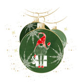 Weihnachtskarten-Dekore