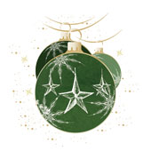 Weihnachtskarten-Dekore