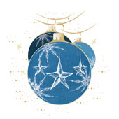 Weihnachtskarten-Dekore