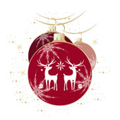 Weihnachtskarten-Dekore