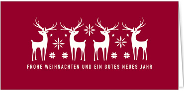 2025 für Firmen | Kategorie Rote Impressionen | Motiv: Team stolzer Elche - Artikel Nummer 1090-805