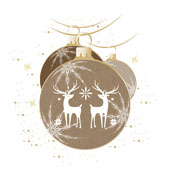 Weihnachtskarten-Dekore