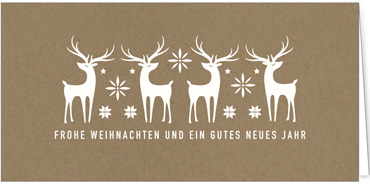 2025 für Firmen | Kategorie - Kraftpapier Optik - | Motiv: Team stolzer Elche - Artikel Nummer 1090-808