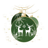 Weihnachtskarten-Dekore