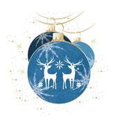 Weihnachtskarten-Dekore