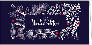 2025 für Firmen | Kategorie Blaue Impressionen | Motiv: Zweigarrangement - Artikel Nummer 1091-804