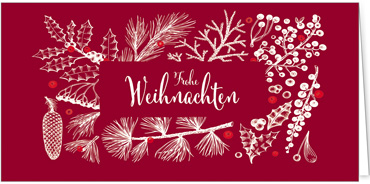 2025 für Firmen | Kategorie Rote Impressionen | Motiv: Zweigarrangement - Artikel Nummer 1091-805