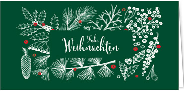 2025 für Firmen | Kategorie Grüne Impressionen | Motiv: Zweigarrangement - Artikel Nummer 1091-806