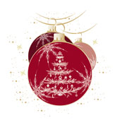 Weihnachtskarten-Dekore