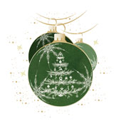 Weihnachtskarten-Dekore