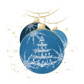 Weihnachtskarten-Dekore