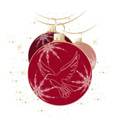 Weihnachtskarten-Dekore