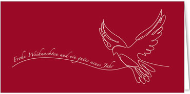 2025 für Firmen | Kategorie Rote Impressionen | Motiv: Gemalte Friedenstaube - Artikel Nummer 1094-805