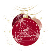 Weihnachtskarten-Dekore