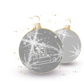 Weihnachtskarten-Dekore