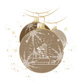 Weihnachtskarten-Dekore