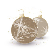 Weihnachtskarten-Dekore