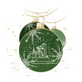 Weihnachtskarten-Dekore