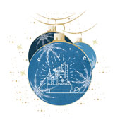 Weihnachtskarten-Dekore