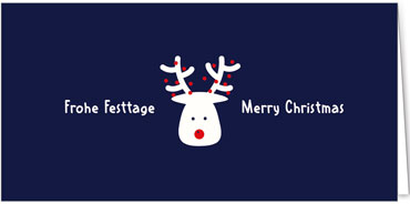 2025 für Firmen | Kategorie Blaue Impressionen | Motiv: Putzige Rentierwünsche - Artikel Nummer 1096-804
