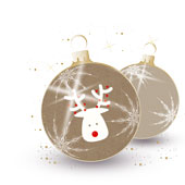 Weihnachtskarten-Dekore