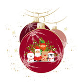 Weihnachtskarten-Dekore