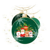 Weihnachtskarten-Dekore