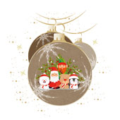 Weihnachtskarten-Dekore