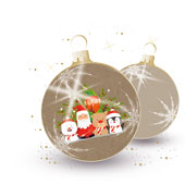 Weihnachtskarten-Dekore