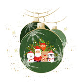 Weihnachtskarten-Dekore