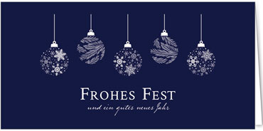 2025 für Firmen | Kategorie Blaue Impressionen | Motiv: Eleganter Kugelschmuck - Artikel Nummer 1098-804