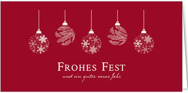 2025 für Firmen | Kategorie Rote Impressionen | Motiv: Eleganter Kugelschmuck - Artikel Nummer 1098-805