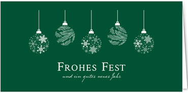 2025 für Firmen | Kategorie Grüne Impressionen | Motiv: Eleganter Kugelschmuck - Artikel Nummer 1098-806