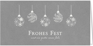 2025 für Firmen | Kategorie - Silber Struktur Optik - | Motiv: Eleganter Kugelschmuck - Artikel Nummer 1098-807