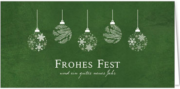 2025 für Firmen | Kategorie - Grüne Struktur Optik - | Motiv: Eleganter Kugelschmuck - Artikel Nummer 1098-809