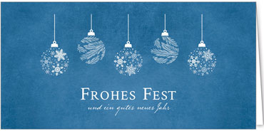 2025 für Firmen | Kategorie - Blaue Struktur Optik - | Motiv: Eleganter Kugelschmuck - Artikel Nummer 1098-810