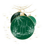 Weihnachtskarten-Dekore