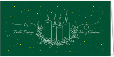 2025 für Firmen | Kategorie Grüne Impressionen | Motiv: Malerische Adventkerzen - Artikel Nummer 1099-806