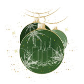 Weihnachtskarten-Dekore