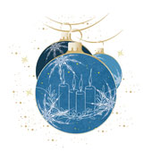 Weihnachtskarten-Dekore