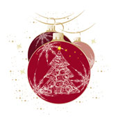 Weihnachtskarten-Dekore