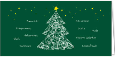 2025 für Firmen | Kategorie Grüne Impressionen | Motiv: Kunstvoller Wünschebaum - Artikel Nummer 1101-806