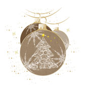 Weihnachtskarten-Dekore