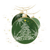 Weihnachtskarten-Dekore