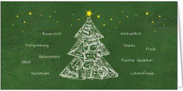 2025 für Firmen | Kategorie - Grüne Struktur Optik - | Motiv: Kunstvoller Wünschebaum - Artikel Nummer 1101-809