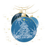 Weihnachtskarten-Dekore