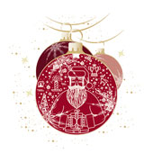 Weihnachtskarten-Dekore