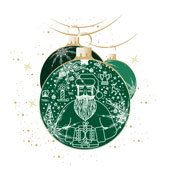 Weihnachtskarten-Dekore