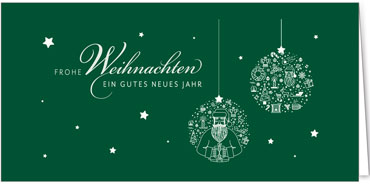 2025 für Firmen | Kategorie Grüne Impressionen | Motiv: Besondere Festkugeln - Artikel Nummer 1102-806