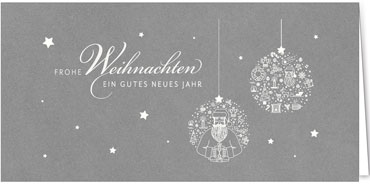 2025 für Firmen | Kategorie - Silber Struktur Optik - | Motiv: Besondere Festkugeln - Artikel Nummer 1102-807